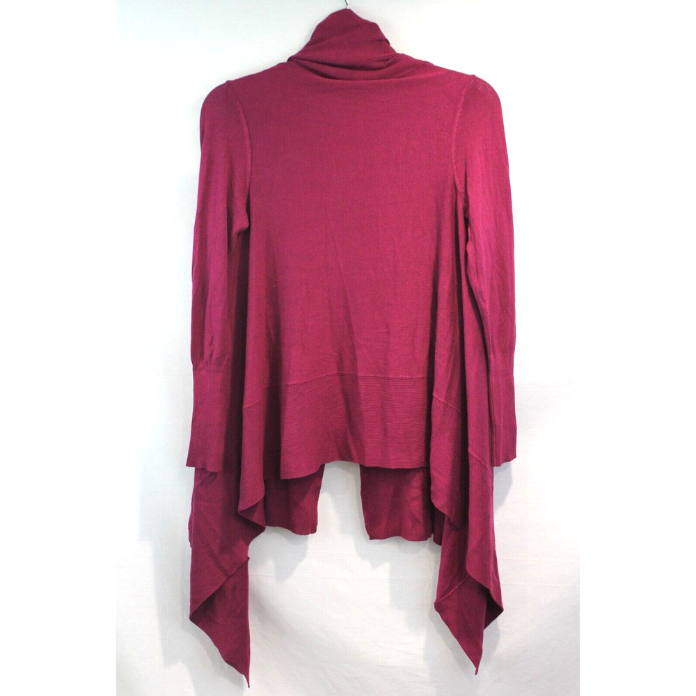 Ted Baker London Fiyyona Open Cardigan Womens size0/2 US Maroon Asymmetrical Hem - Picture 6 of 14